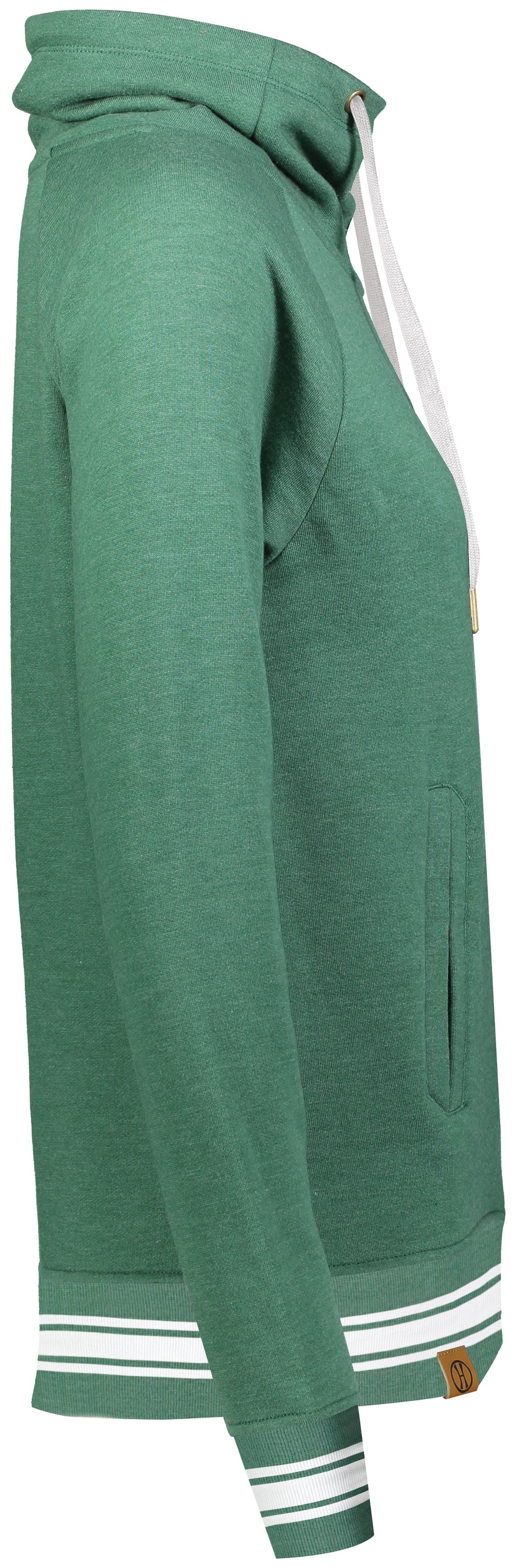Women's Pickleball Funnel Neck Pullover – Dark Green