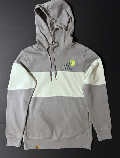 All-American Color Block Hoodie Heather Gray Unisex [Tennis Ball Logo] Swinging Volley