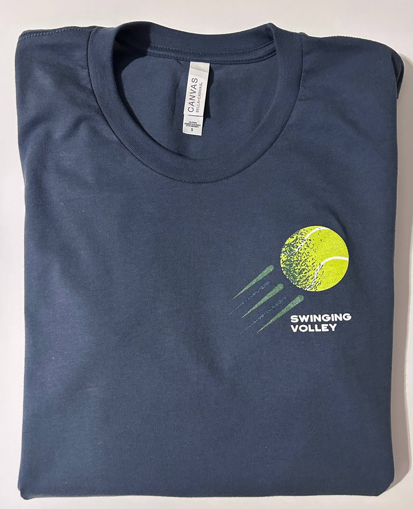 Short Sleeve T-Shirt Vintage Navy Unisex [Tennis Ball Logo]