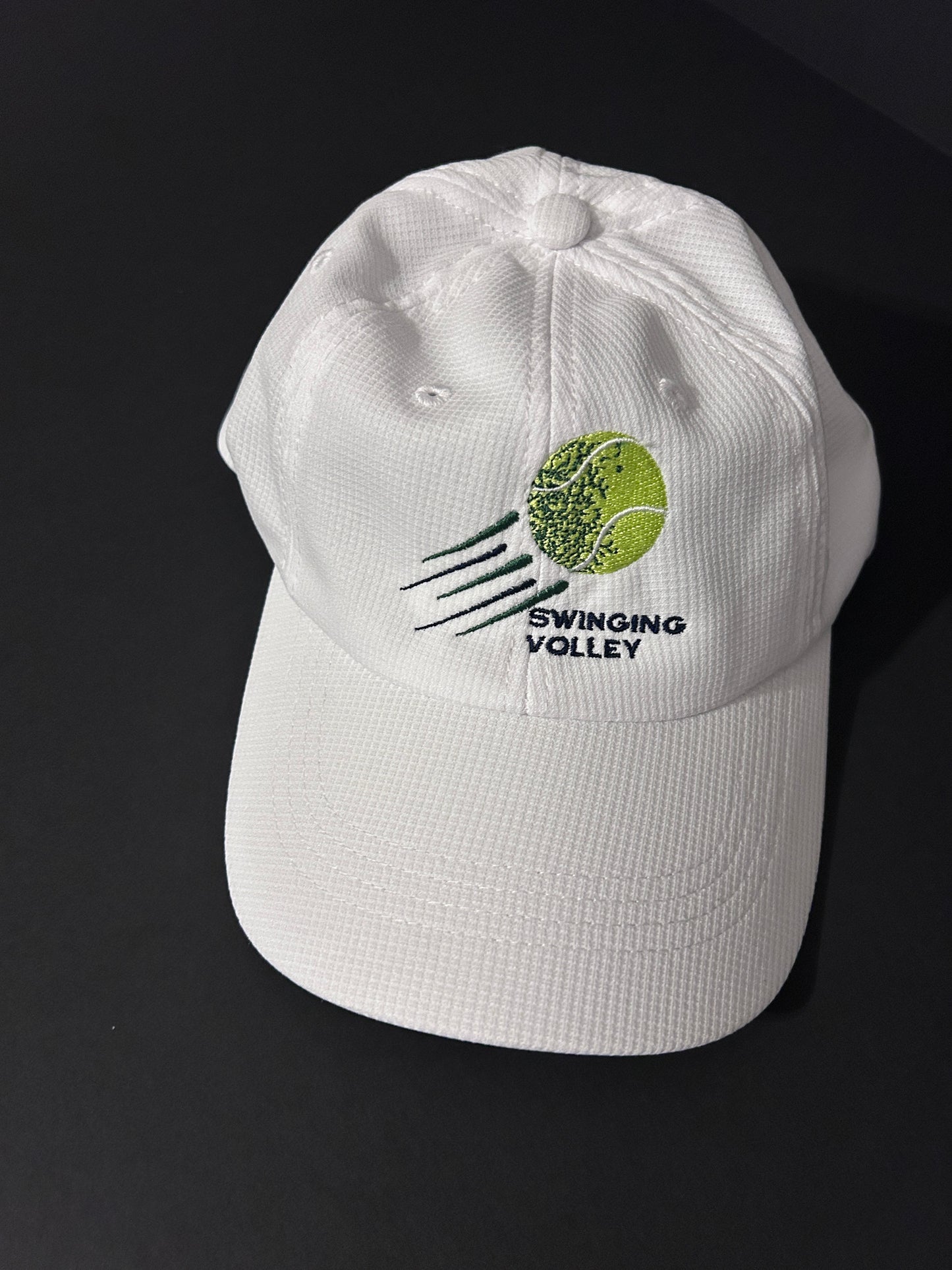 Dri-Fit Hat White [Tennis Ball Logo] Swinging Volley