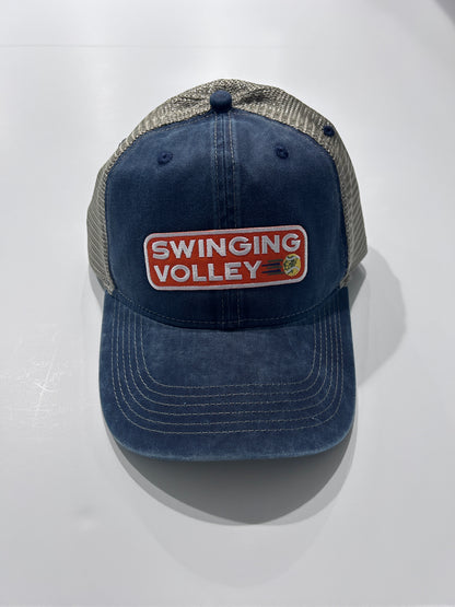 Vintage Trucker Hat Navy [Tennis Badge Logo] Swinging Volley