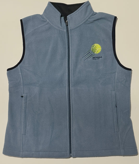 Women’s Fleece Vest Storm [Tennis Ball Logo] Swinging Volley