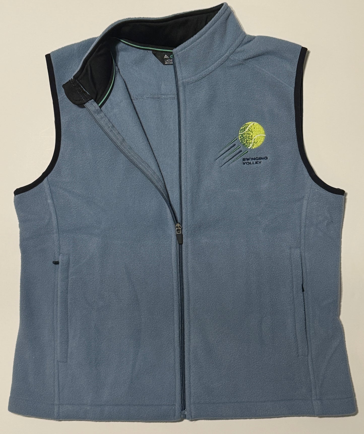 Women’s Fleece Vest Storm [Tennis Ball Logo] Swinging Volley