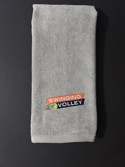 Sport Towel Gray [Tennis Stacked Logo] Swinging Volley