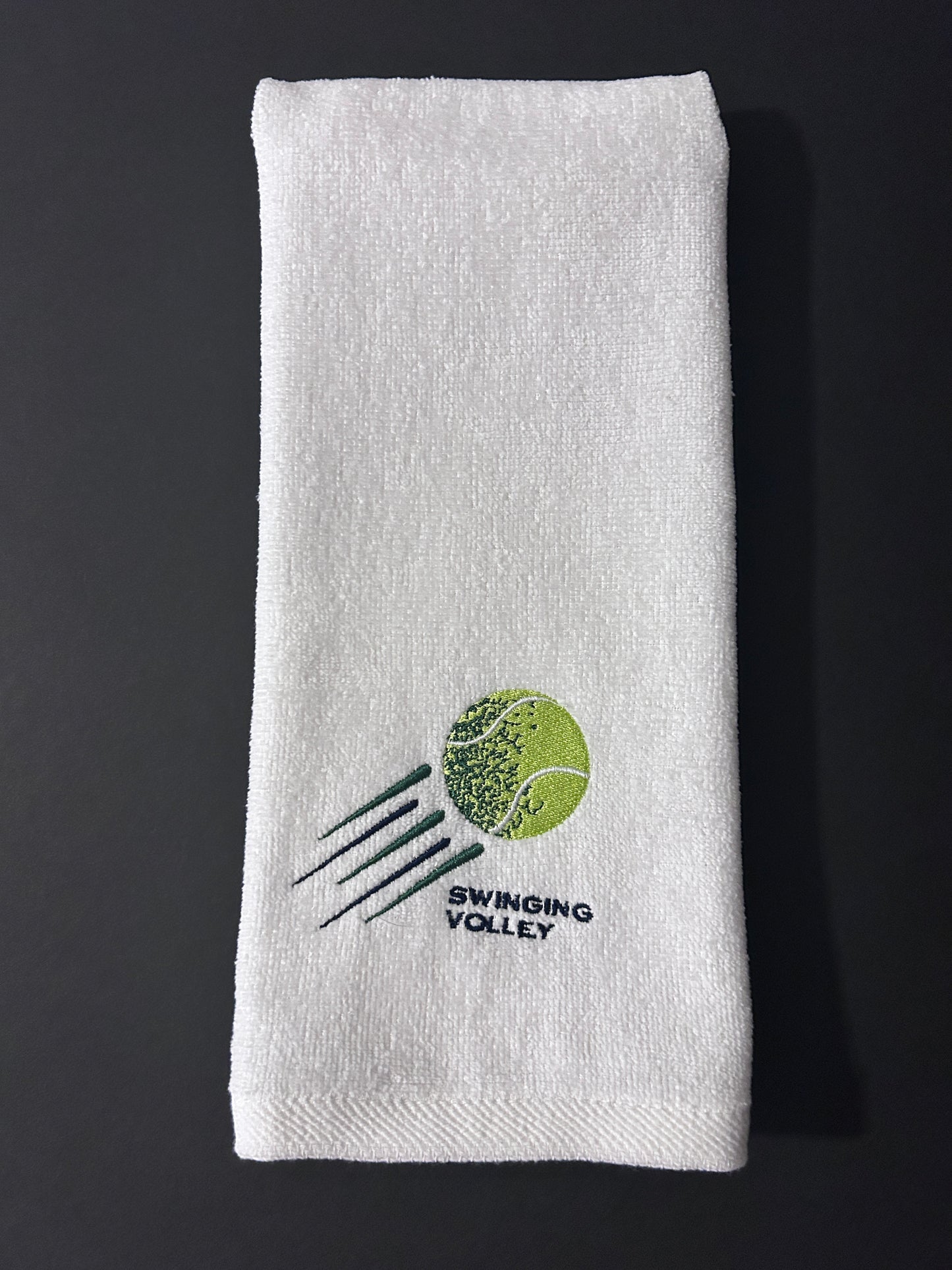 Sport Towel White [Tennis Ball Logo] Swinging Volley