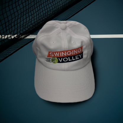 Dri-Fit Hat White [Stacked Logo] Swinging Volley
