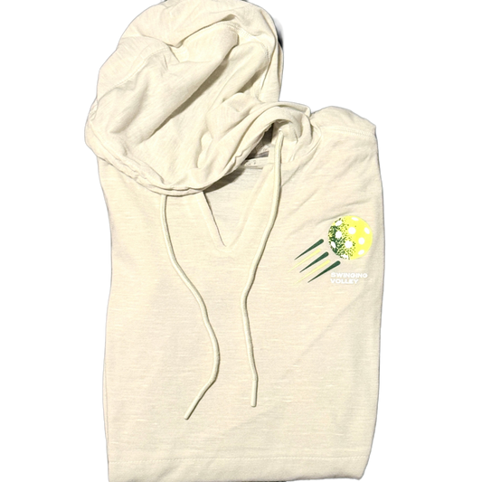 Women's Monterey Hoodie  Birch [Pickleball Logo] Swinging Volley