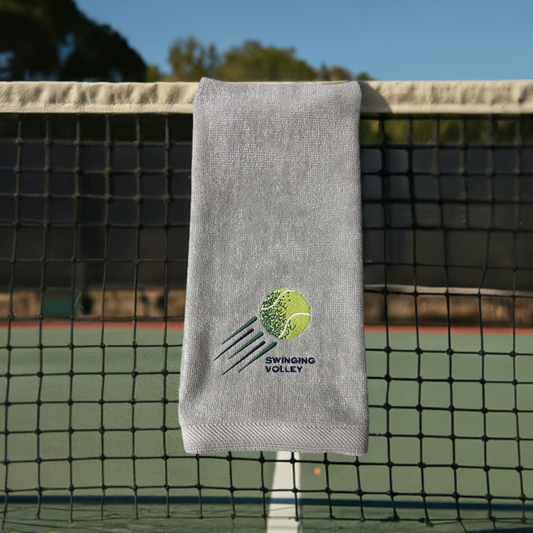 Sport Towel Gray [Tennis Ball Logo] Swinging Volley