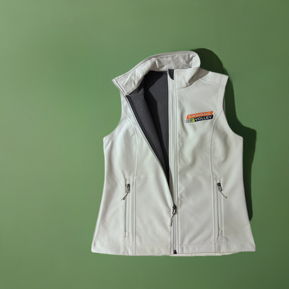 Women’s Core Soft Shell Vest Marshmallow [Stacked Logo] Swinging Volley