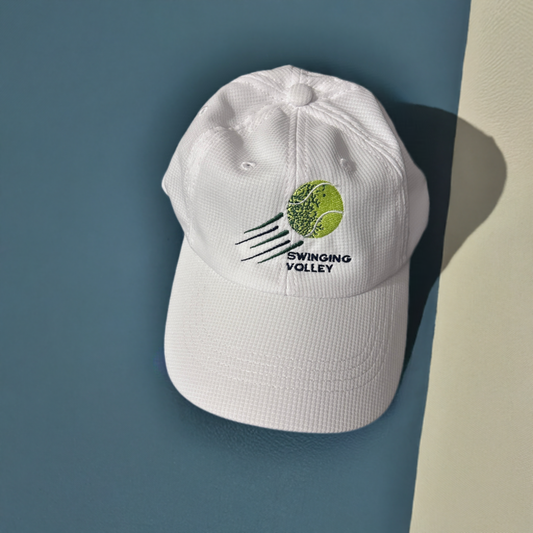 Dri-Fit Hat White [Tennis Ball Logo] Swinging Volley