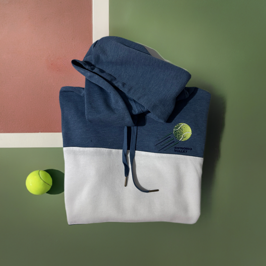 All-American Color Block Hoodie Storm Unisex [Tennis Ball Logo] Swinging Volley